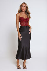 Rouge Lace Bodysuit Burgundy