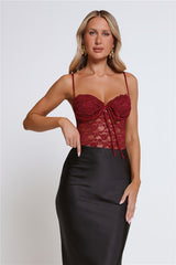 Rouge Lace Bodysuit Burgundy