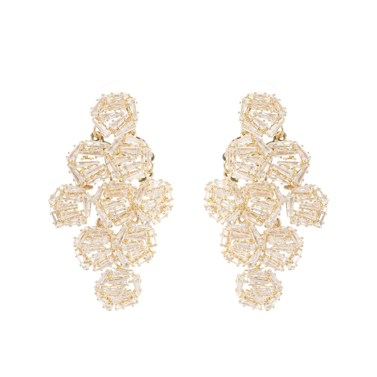 Ariane geometric crystal earrings