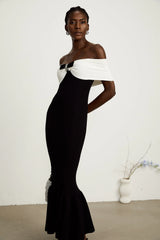 Éliane bow-detail ribbed maxi dress