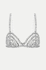 Cael Crystal Bra - Silver