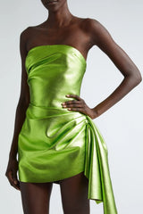 Daviel Strapless Ruched Mini Dress