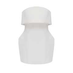 Énora white off-shoulder puff mini dress