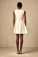 Isabelle white bowknot embellished mini dress