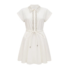 Analissa crystal-embellished mini dress