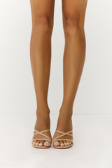 Peanut Strappy Mules Nude