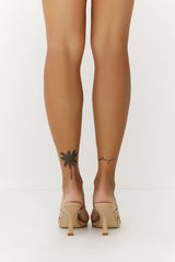 Peanut Strappy Mules Nude