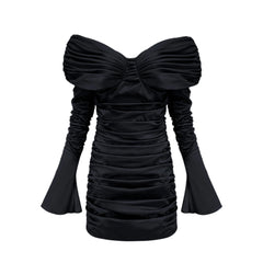 Apolline off-shoulder ruched mini dress