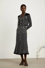 Charlotte striped knitted cardigan & dress matching set