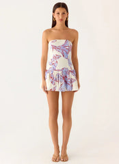 Mario Mini Dress - Purple Floral