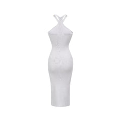 Margeaux halterneck cut-out midi dress