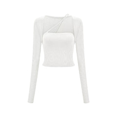 Leave the Door Open-scoop-neck spaghetti detail top