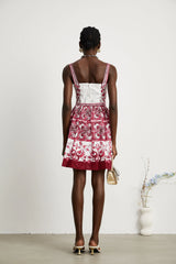 Annika graphic-print sleeveless mini dress