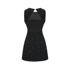 Delainey crystal-embellished open-back dress