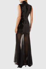 Laurinda Sequin Sleeveless Maxi Dress