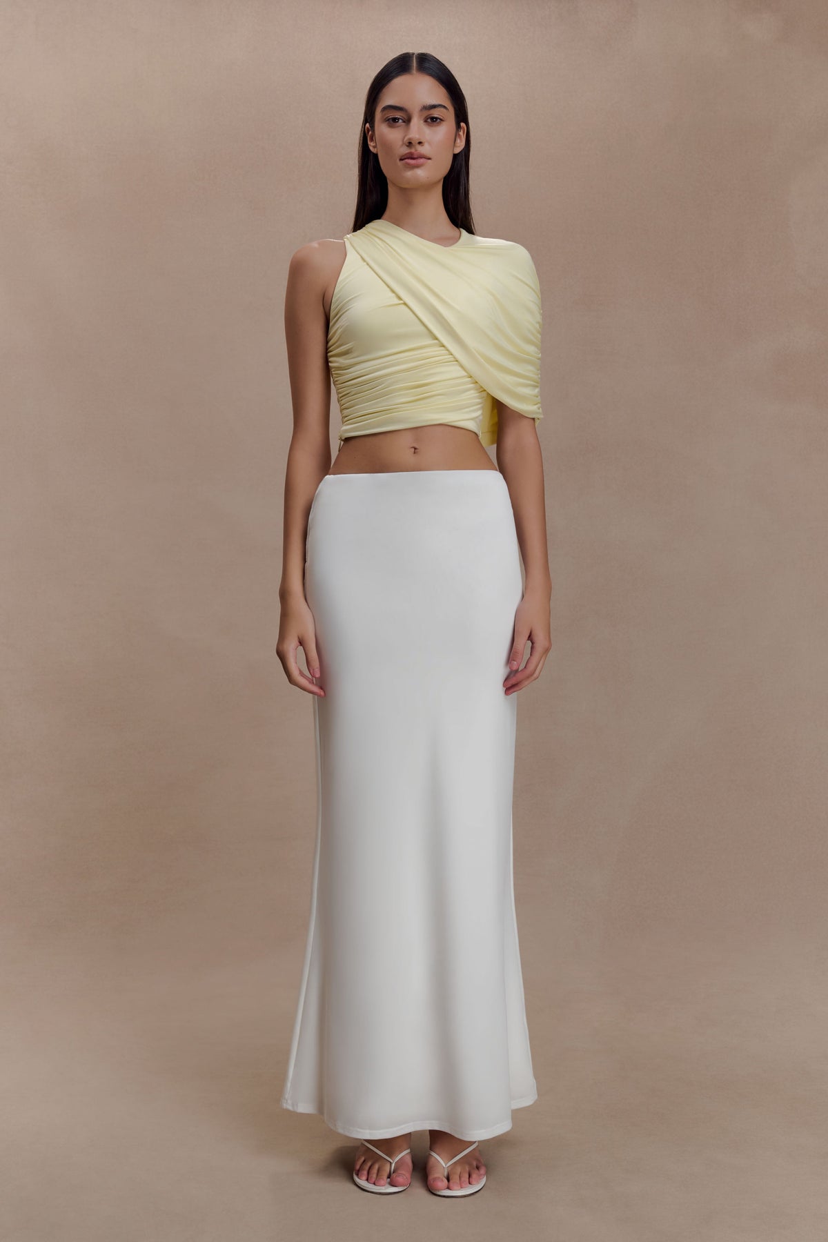 Adrienne One Shoulder Slinky Top