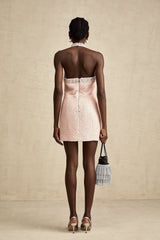 Louise crystal-embellished halterneck mini dress