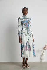 Huguette pattern-print top & skirt matching set