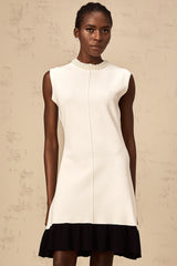 Coralie white faux-pearl knitted cardigan