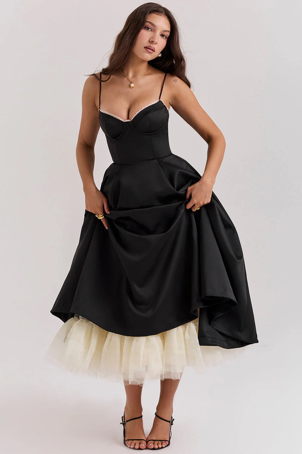 Billy Ballerina Midi Dress - Black