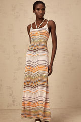 Chloé multicolor striped knit maxi dress