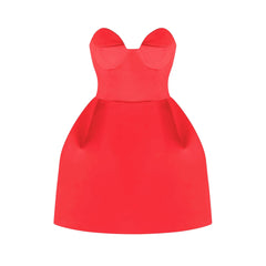 Laure white bustier off-shoulder mini dress