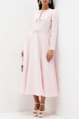 Alvaia Bow Long Sleeve Maxi Dress