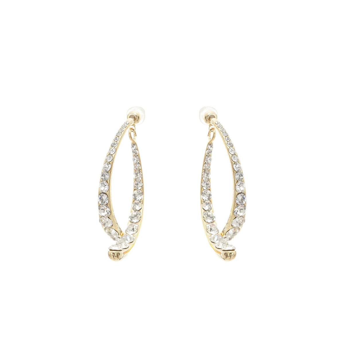 Mathilde embellished curve-edge earrings