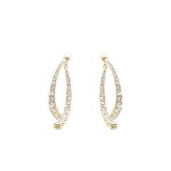 Mathilde embellished curve-edge earrings