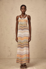 Chloé multicolor striped knit maxi dress