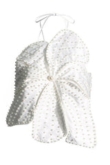 Elaine Floral Pearl Top - White