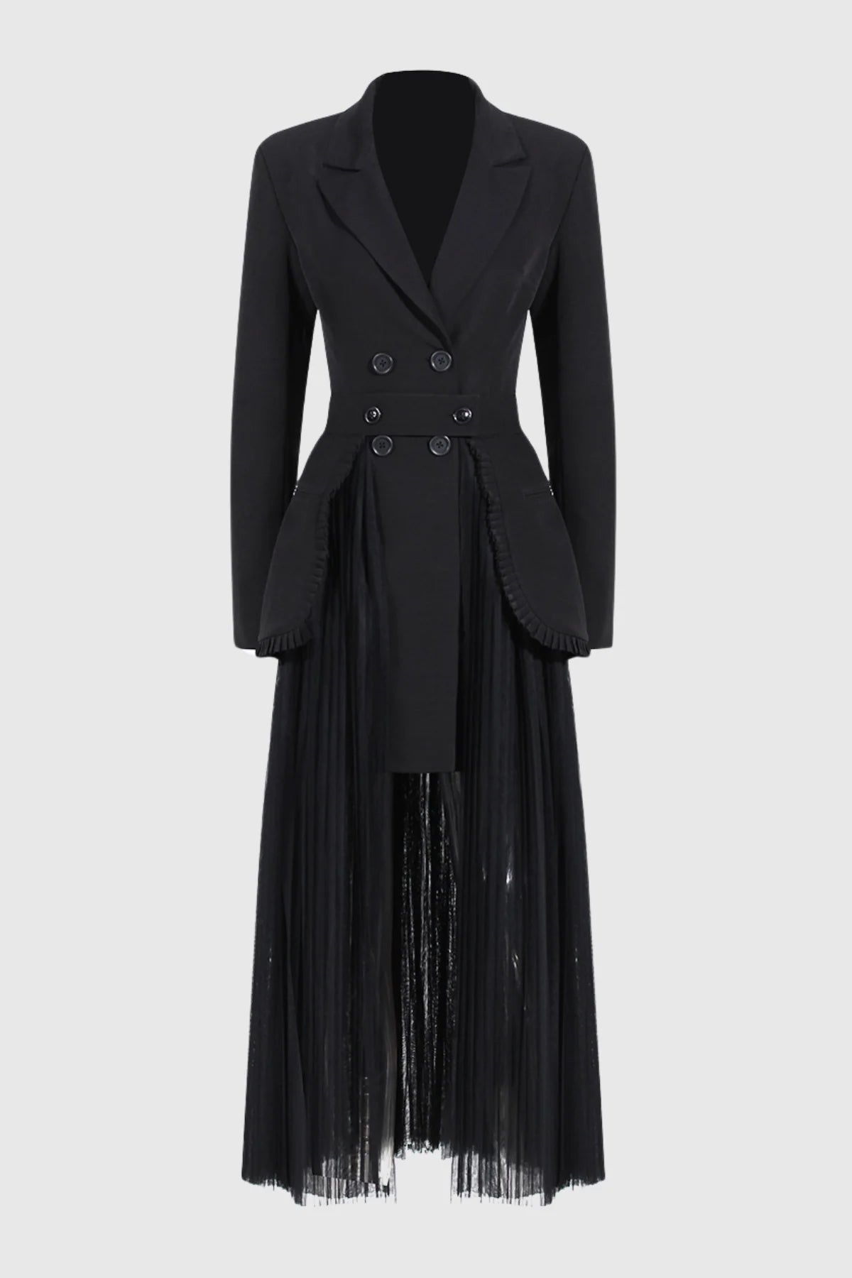 Cabo Double-Breasted Blazer And Tulle Skirt Set