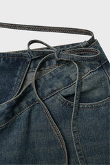 Eva Lace Up Jeans