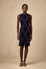 Anaïs black snake-pattern godet mini dress
