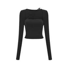 Leave the Door Open-scoop-neck spaghetti detail top