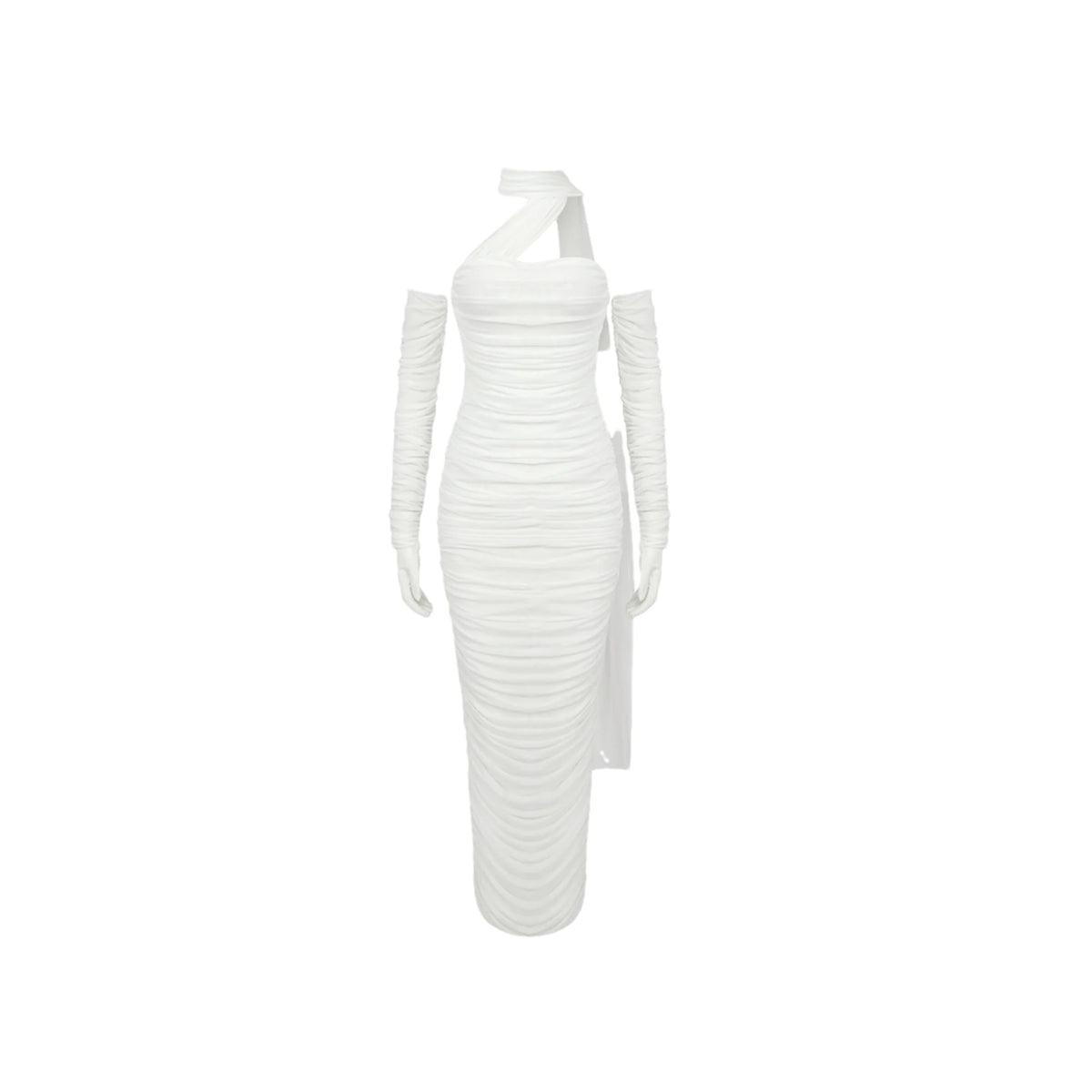 Gia white mesh gloves dress