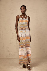 Chloé multicolor striped knit maxi dress
