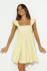 Ready For Brunch Mini Dress Yellow