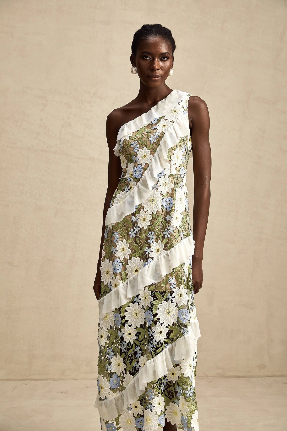 Clémence floral embroidered maxi dress
