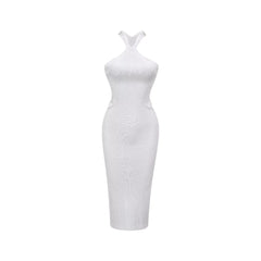 Margeaux halterneck cut-out midi dress