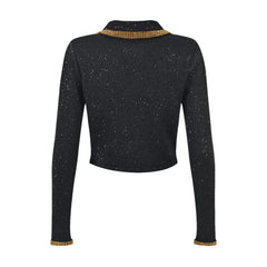 Blandine black sequin jacket & skirt matching set