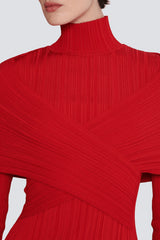 Gisela Pleated Knit Maxi Dress
