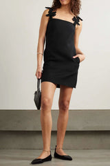 Juliete Flora Mini Dress - Black