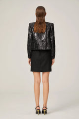 Dorothée black sequin-embellished jacket