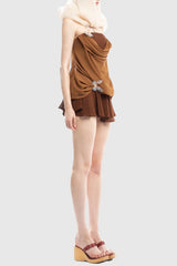 Acosta Strapless Butterfly Embellished Mini Dress