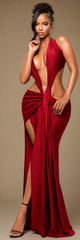 Poula Rust Maxi Dress