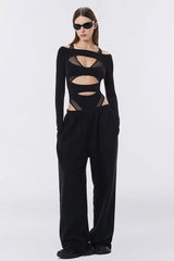 Calypso Mesh Cutout Bodysuit