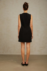 Manon black sequined butterfly mini dress