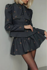 Liany Butterfly Embroidered Two Piece Set