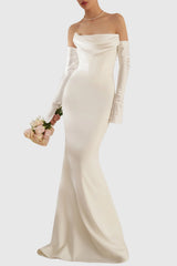 Heega Off Shoulder Corset Maxi Dress - White